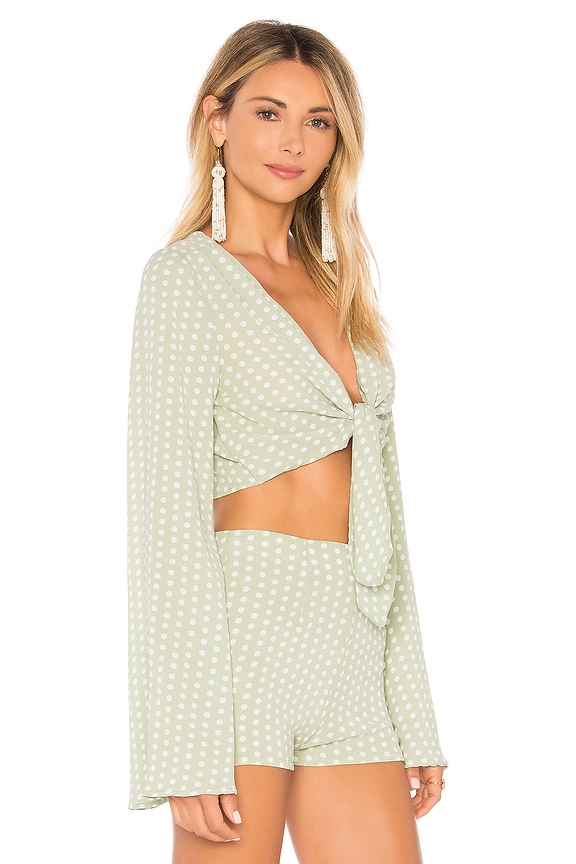 view 2 of 4 TOP CROPPED DAISY in Polka Dot