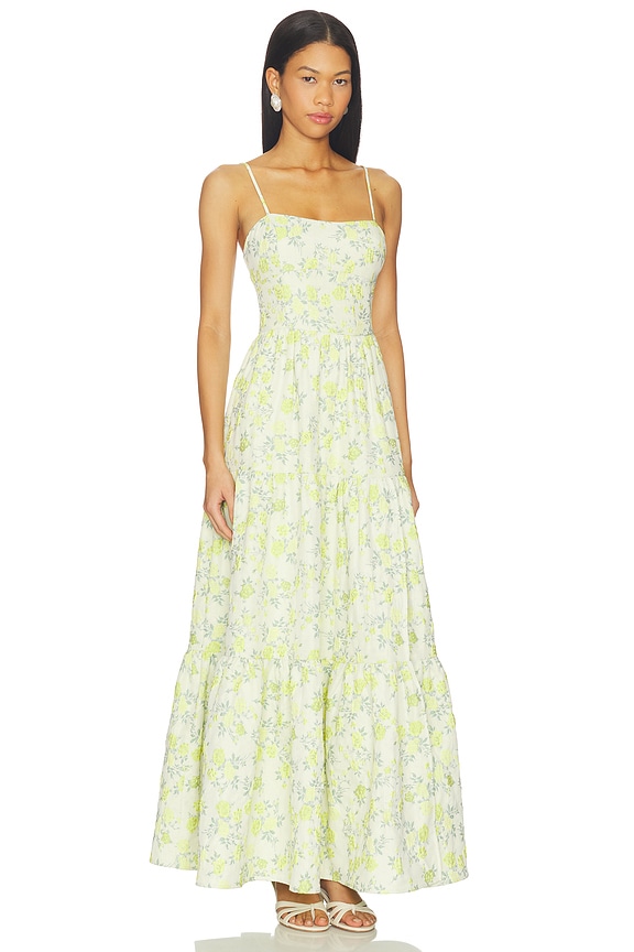 view 2 of 3 VESTIDO POSEY in Yellow Floral Print