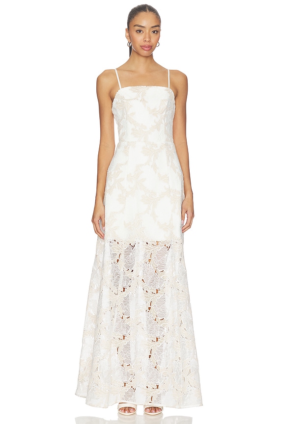 view 2 of 5 ROBE KIRA in Ivory & Gold