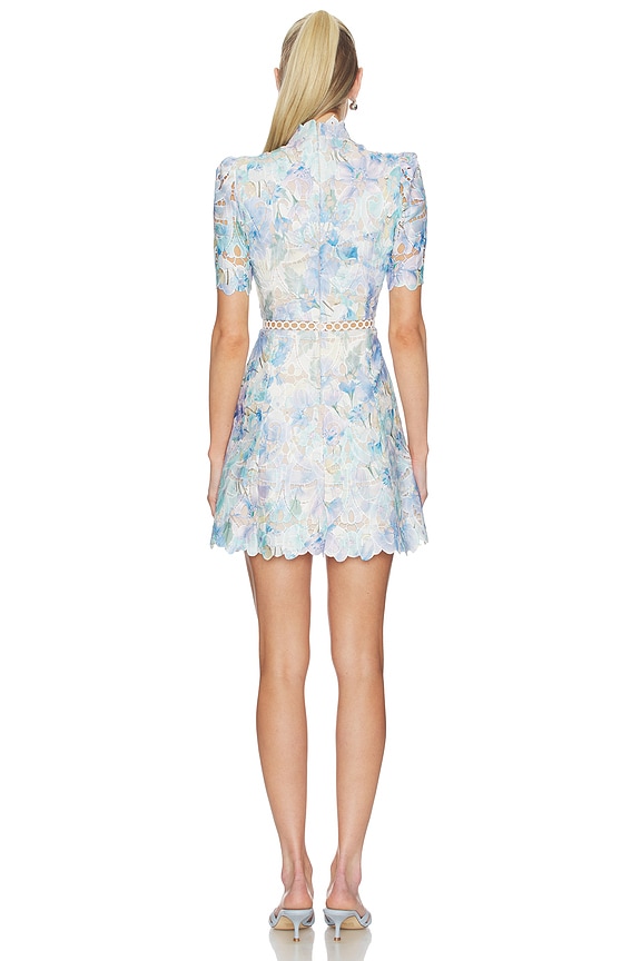 ELLIATT Kalissa A Line Mini Dress in Blue Multi