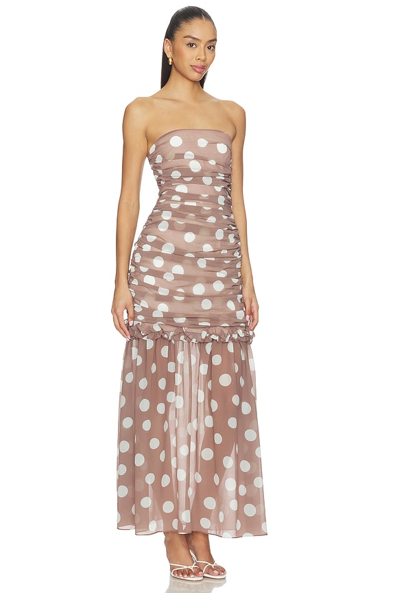 view 2 of 3 VESTIDO SOLA in Brown & White