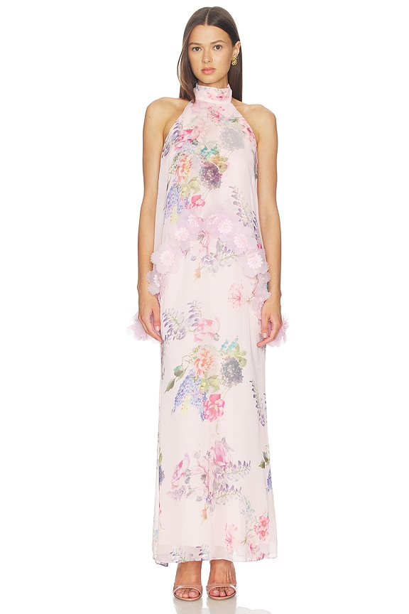 view 1 of 4 Millie Tiered Gown in Pink Multi