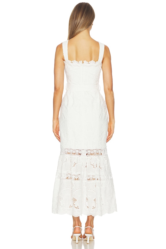 ELLIATT Giovanna Fit And Flare Maxi Dress in White
