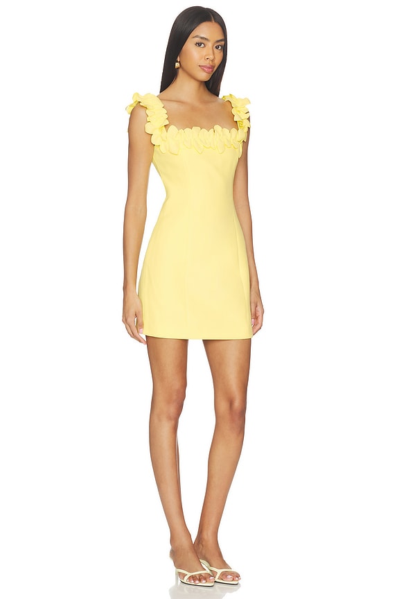 view 2 of 3 Cara Square Neck Mini Dress in Yellow