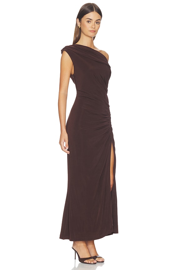 view 2 of 4 MAXIVESTIDO SIMONE in Chocolate Brown