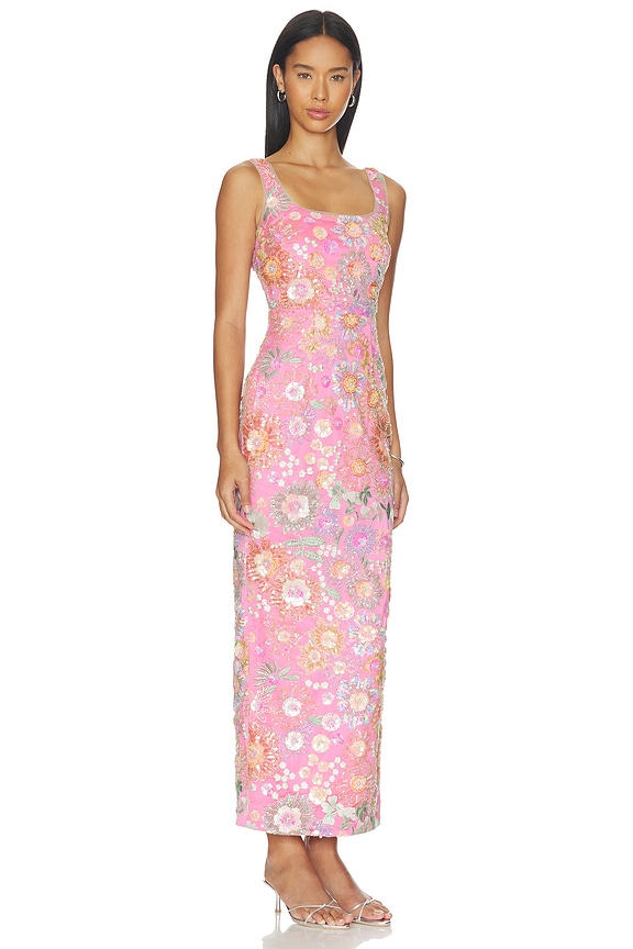 view 2 of 4 ROBE MI-LONGUE NATHALIE in Pink Floral