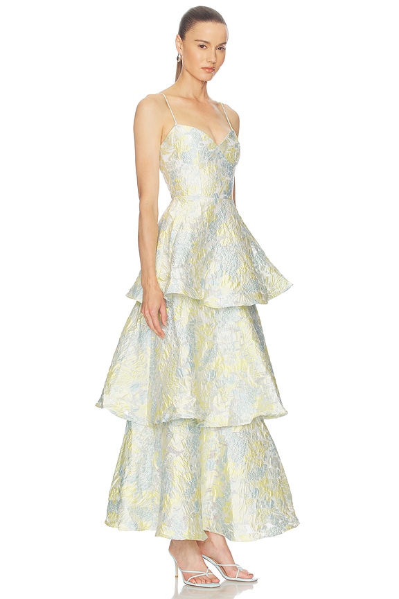 view 2 of 4 ROBE DE SOIRÉE PENELOPE in Yellow & Blue