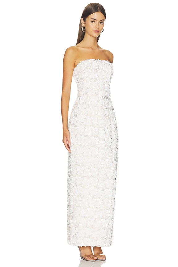 view 2 of 4 ROBE DE SOIRÉE SILVANA in White & Silver