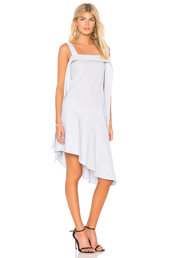 view 2 of 3 Tone Dress in Faded Blue Stripe