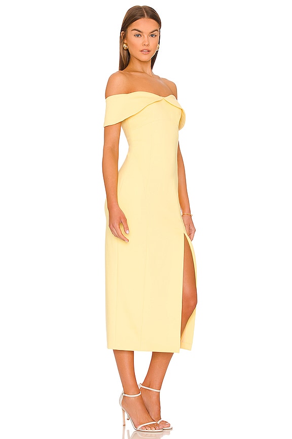 view 2 of 3 VESTIDO MIDI PLATEAU in Lemon
