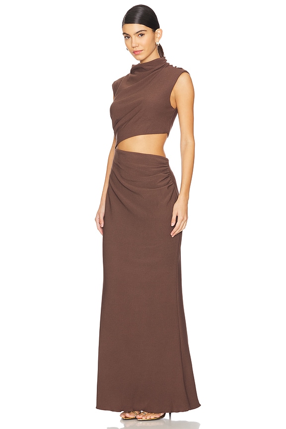 view 2 of 3 Nola Gown in Dark Brown
