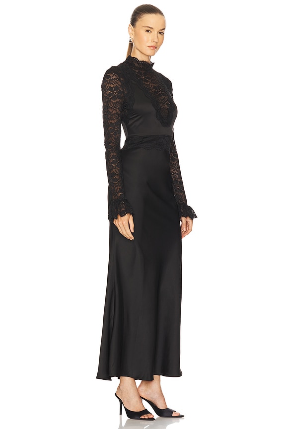 view 2 of 3 Margot Long Sleeve Gown in Black
