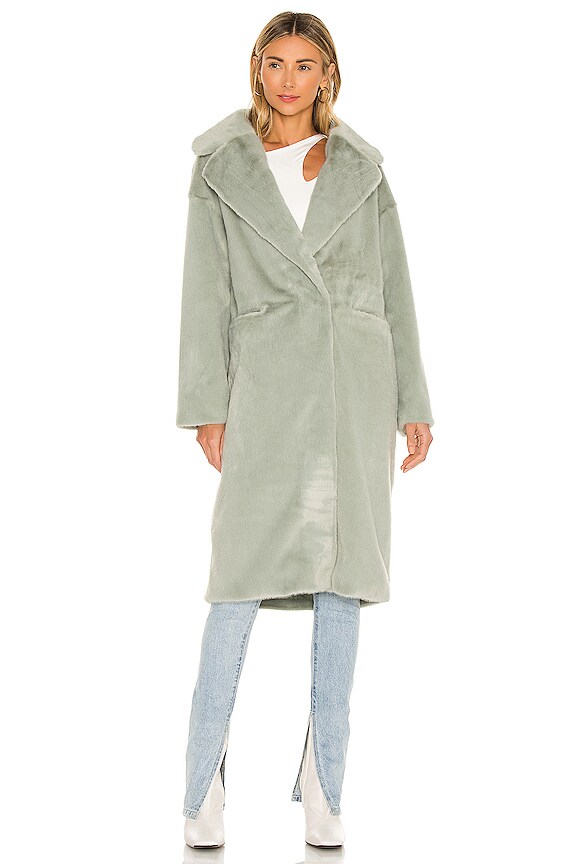 view 2 of 4 Zelda Faux Fur Coat in Blue