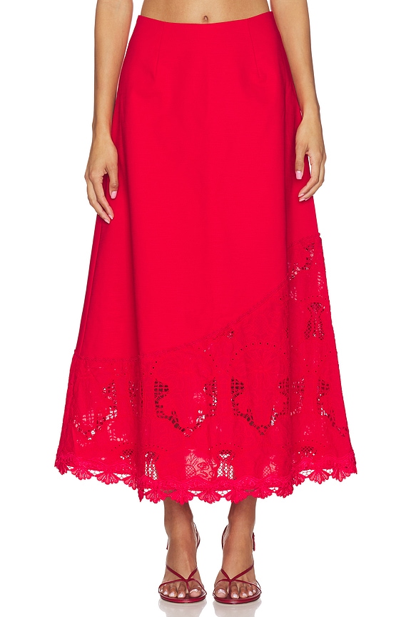 view 1 of 6 FALDA MAXI GIOVANNA in Red