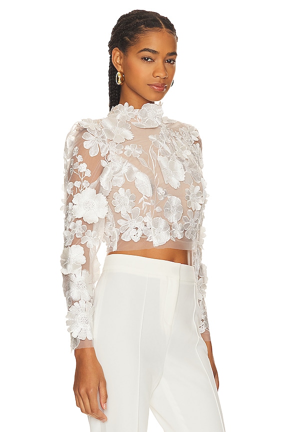 view 2 of 4 Elia Top in Ivory & Nude