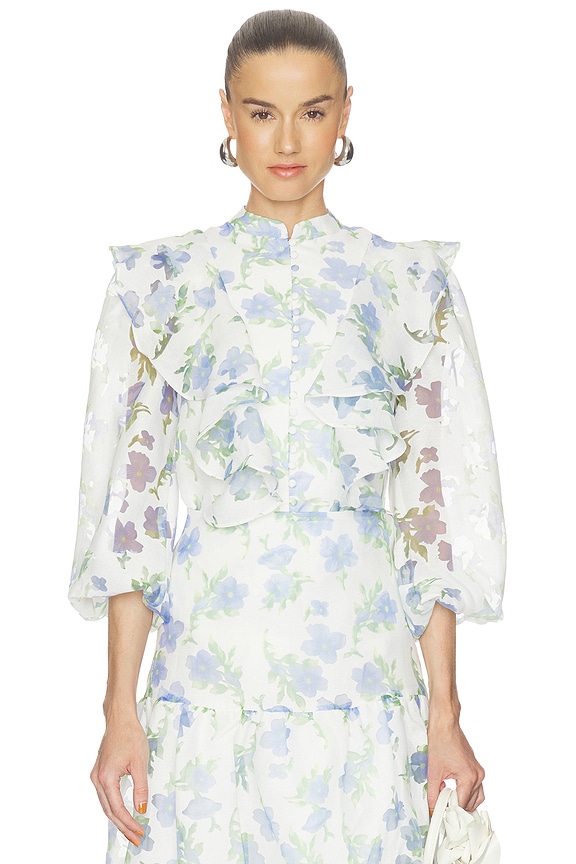 view 1 of 5 ТОП CLEO in Ivory Floral Print