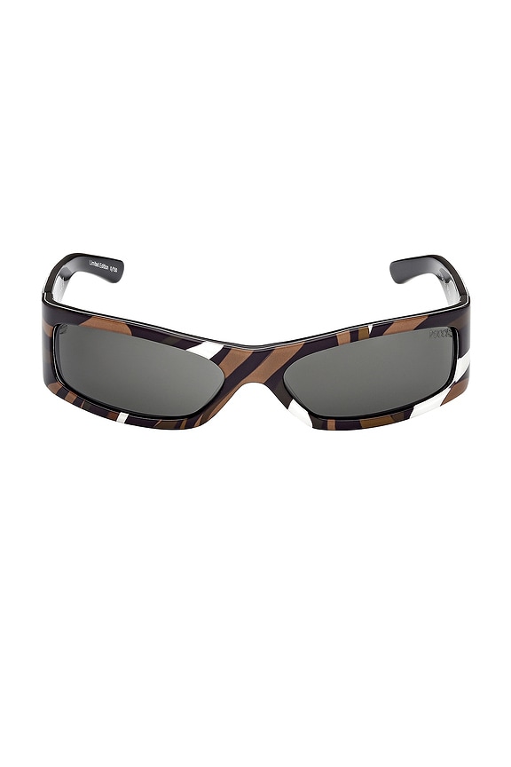 view 1 of 3 Rectangle Sunglasses in Animal & Smoke
