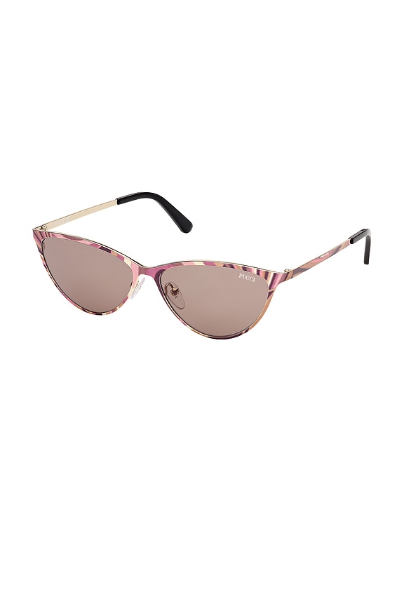 view 2 of 3 GAFAS DE SOL in Shiny Iride Violet, Pale Gold, & Brown