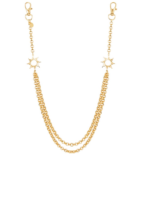 view 2 of 3 X Leslie Amon Aftersun Chain Belt in Gold