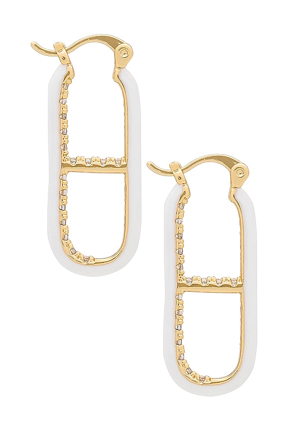 view 2 of 3 The Og Earrings in White Glo