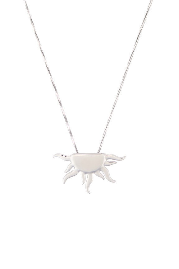 view 2 of 3 X Leslie Amon Chasing the Sun Statement Chain in Silver