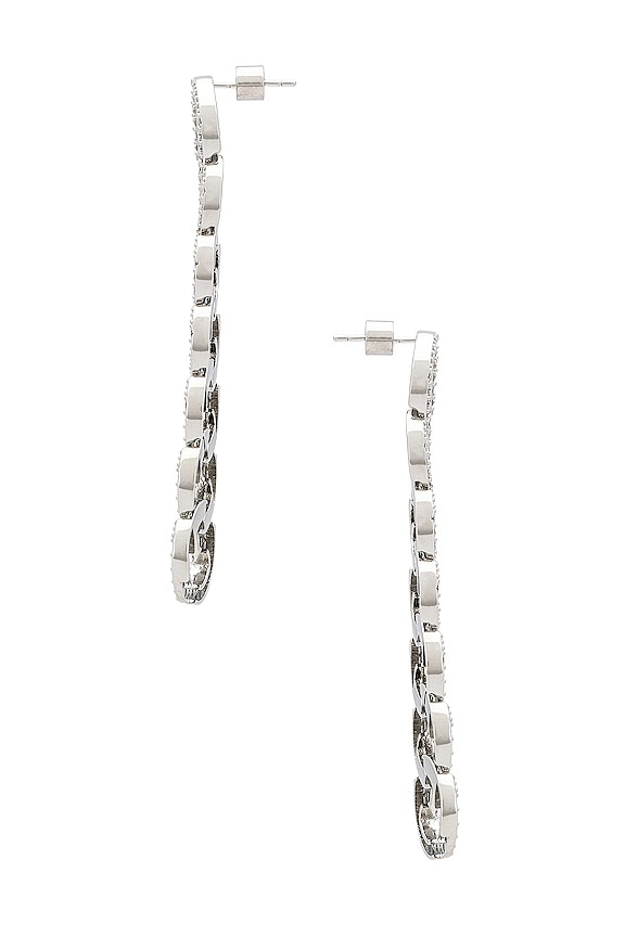 view 2 of 3 Chain Link Earrings in Silver