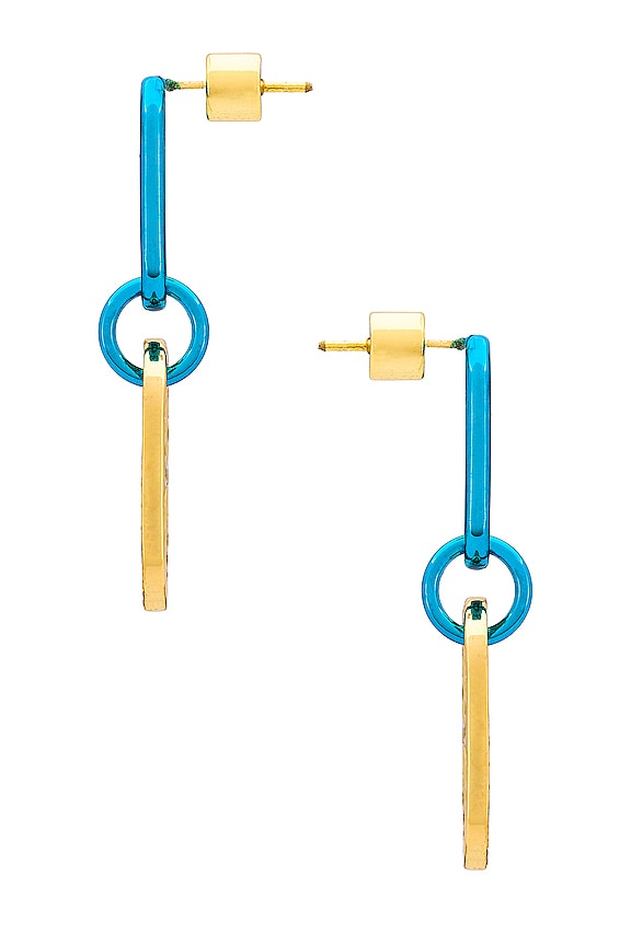 view 2 of 3 PENDIENTE PILL in Blue Zamak