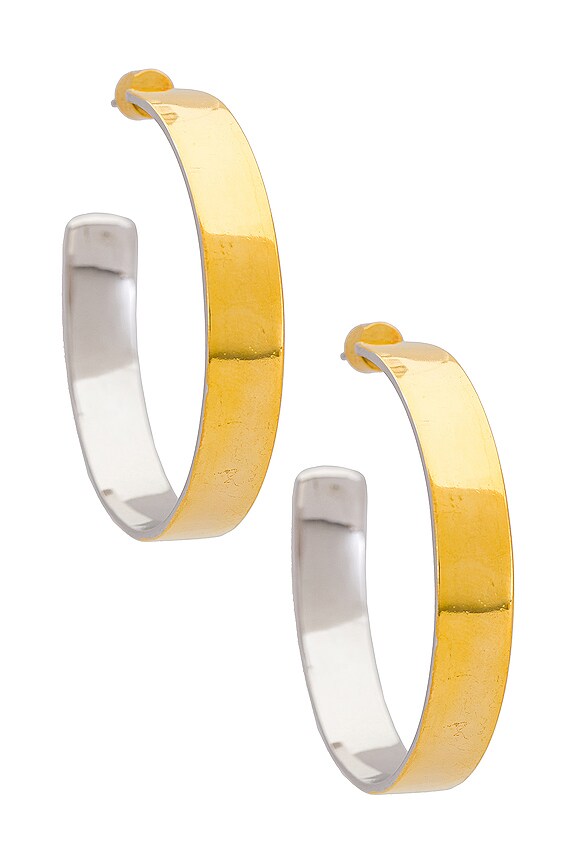 view 1 of 3 PENDIENTES MIDNIGHT in Gold & Silver