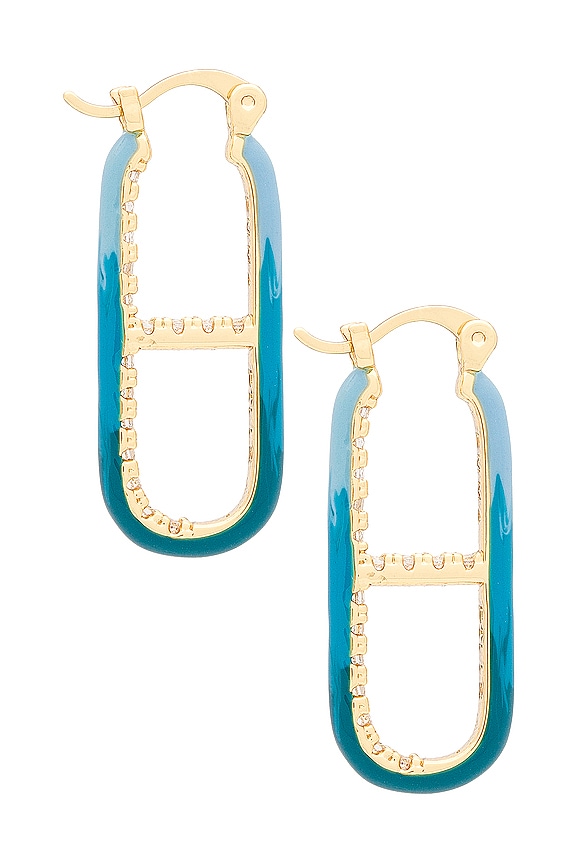 view 2 of 3 BOUCLES D'OREILLES DENIM ON DENIM OG in Denim & Gold