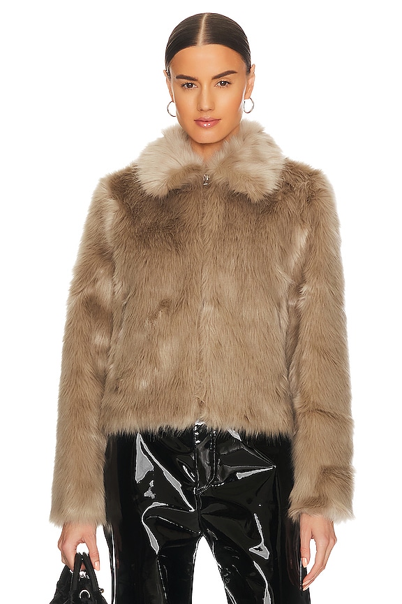 view 2 of 5 Willow Faux Fur Jacket in Taupe