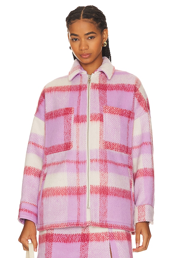 view 2 of 5 CHAQUETÓN OPHELIA in Spiced Coral Check