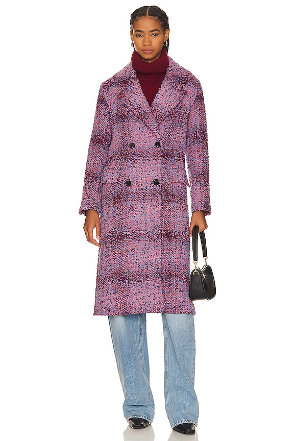 view 2 of 5 MANTEAU NEVE in Meadow Violet Tweed