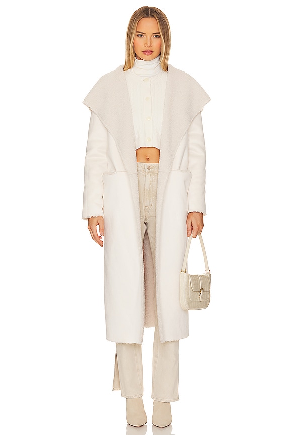 view 2 of 4 Reversible Faux Fur Coat in Bone