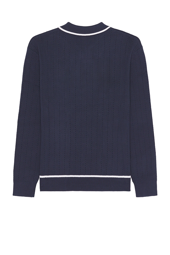 view 2 of 5 Pointelle Knit Polo in Navy