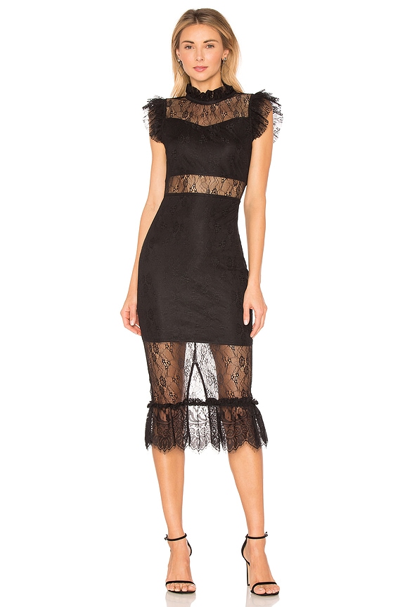 view 1 of 3 Lace Midi Dress in Black