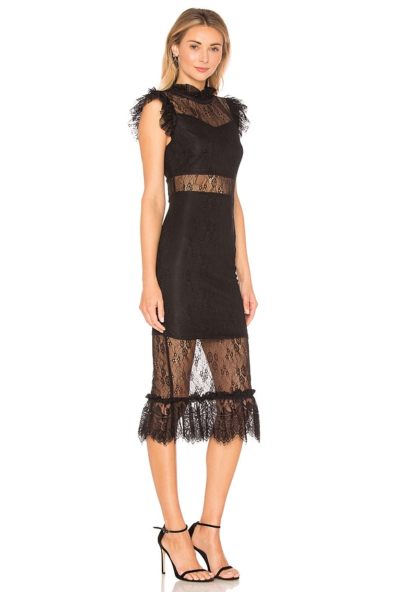 view 2 of 3 Lace Midi Dress in Black