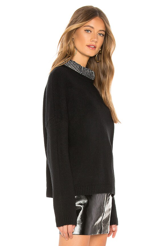 view 2 of 5 Embellished Neck Sweater in Black