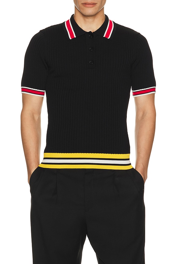 view 1 of 4 Ribbed Polo in Inferno
