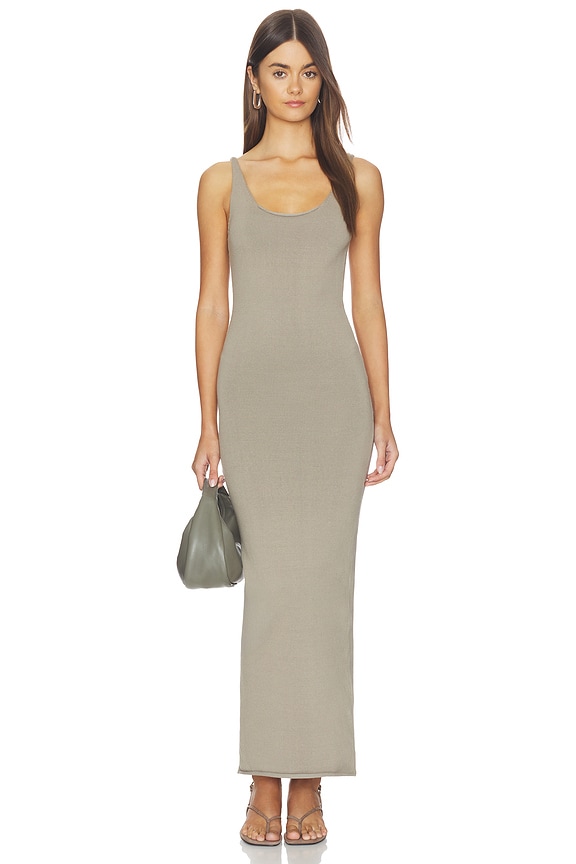 view 1 of 3 UNDONE KNIT MIDI 원피스 in Clay