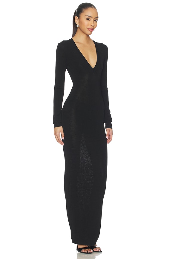 view 2 of 3 V Neck Dress in Black