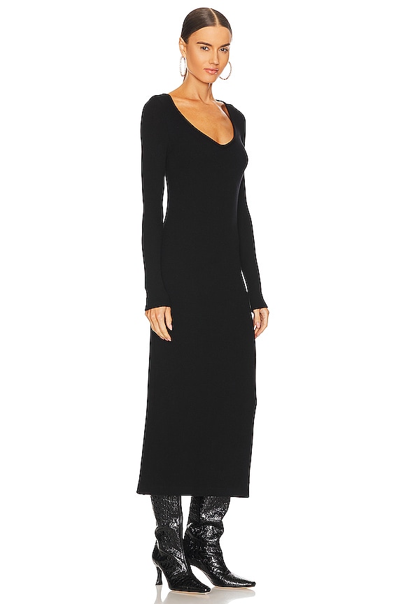 view 2 of 4 V-NECK 원피스 in Black