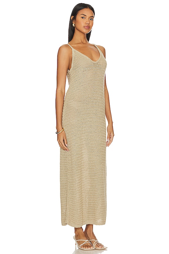 view 2 of 3 ROBE EN MAILLE DOUBLÉE in Raffia