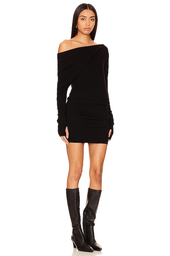 view 2 of 3 Slouch Sweater Dress in Black