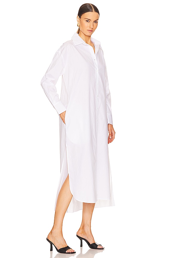 view 2 of 3 Poplin Shirt Dress in White