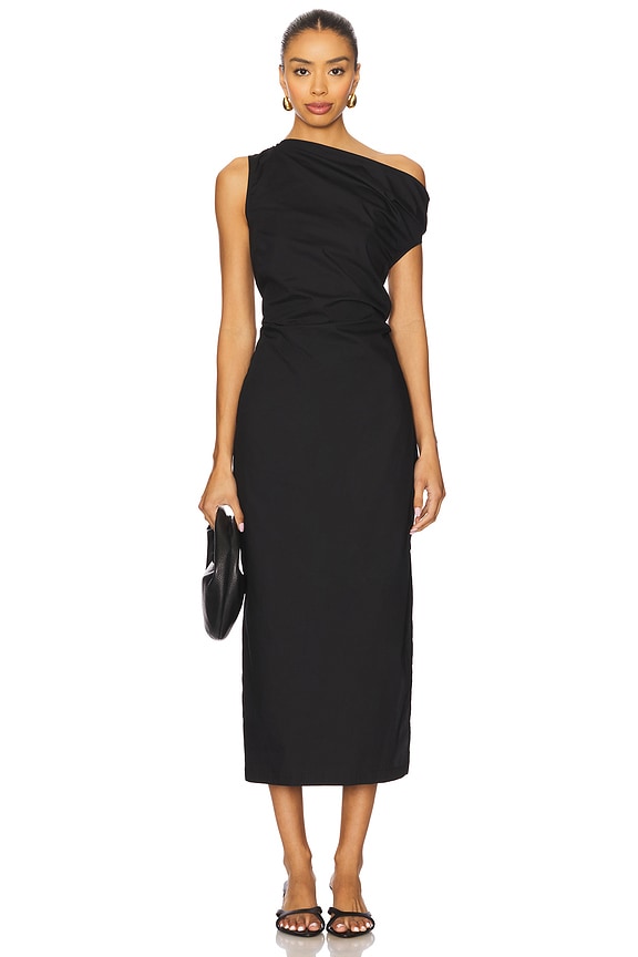 view 2 of 4 Poplin Sculptured Dress in Black