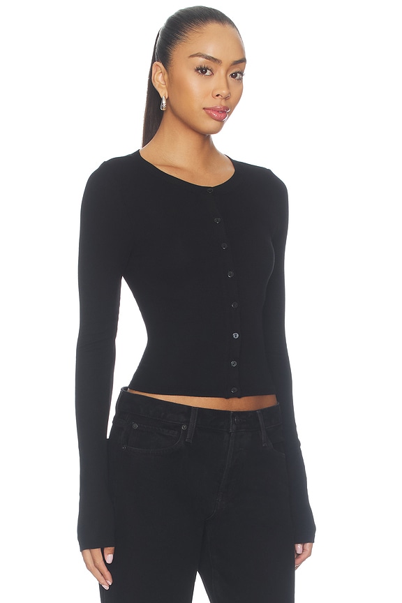Silk Rib Essential Cardigan