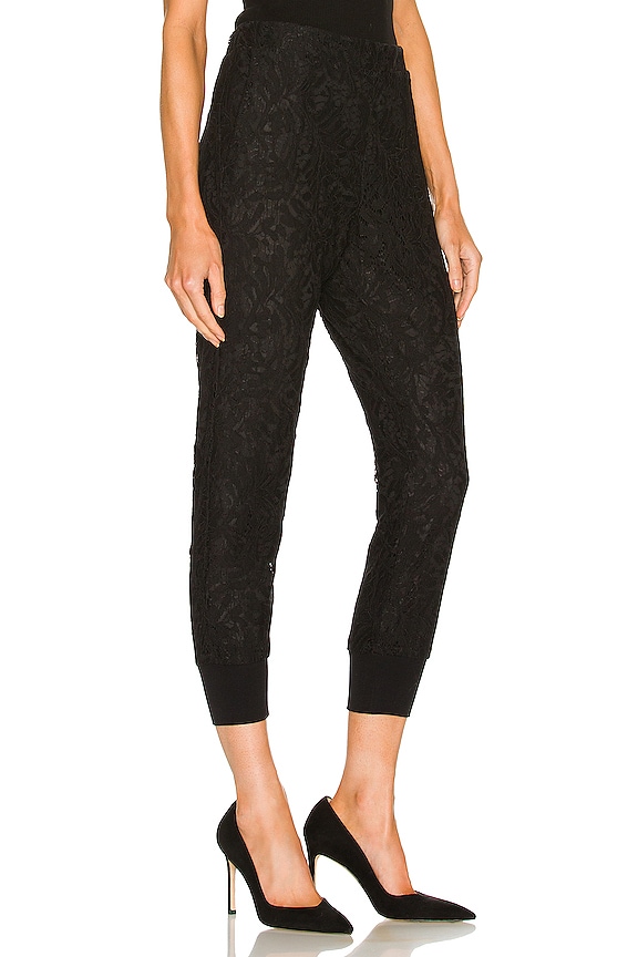 view 2 of 4 Floral Lace Jogger in Black