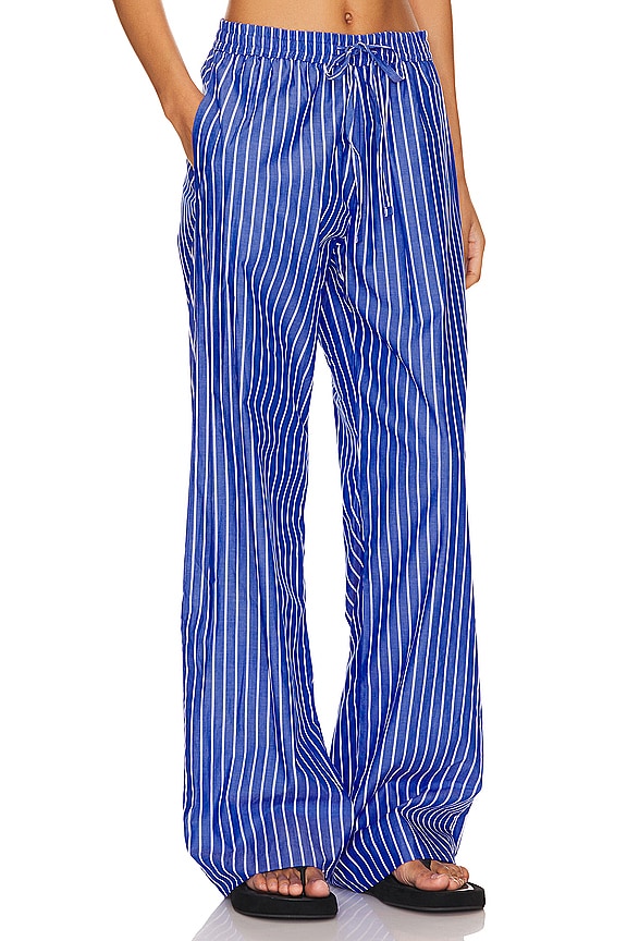 view 2 of 5 Poplin Resort Pant in Blue & White
