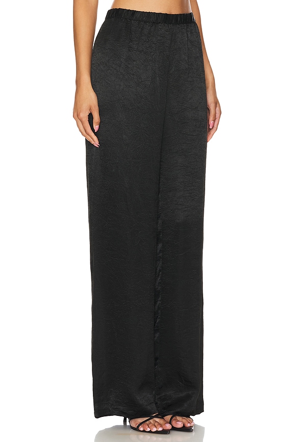 view 2 of 4 PANTALON TEXTURED SATIN in Black