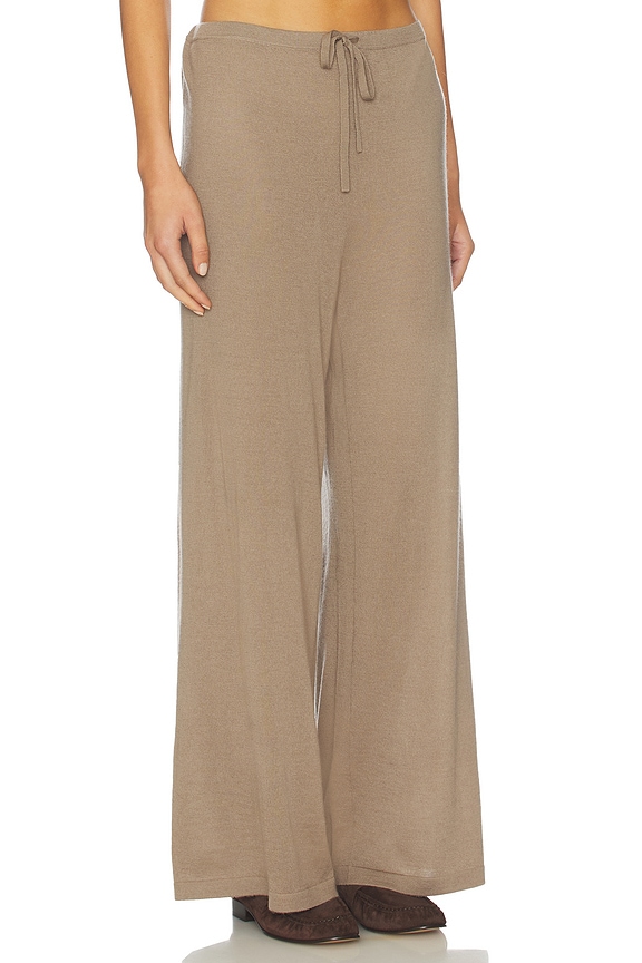 view 2 of 6 PANTALÓN DE CACHEMIR CON CORDÓN AJUSTABLE TISSUE in Walnut